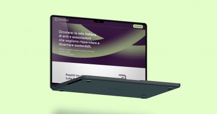 Schermata della homepage della piattaforma Circolare su un laptop.