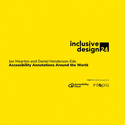 Il nostro lavoro sulle annotazioni di accessibilità raccontato a Inclusive Design 24