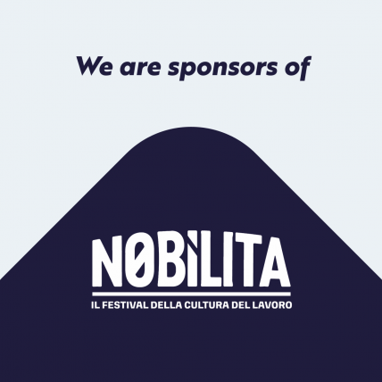 Nobìlita's logo with the words “We are sponsors of” on a light background, signalling support for the work culture festival.