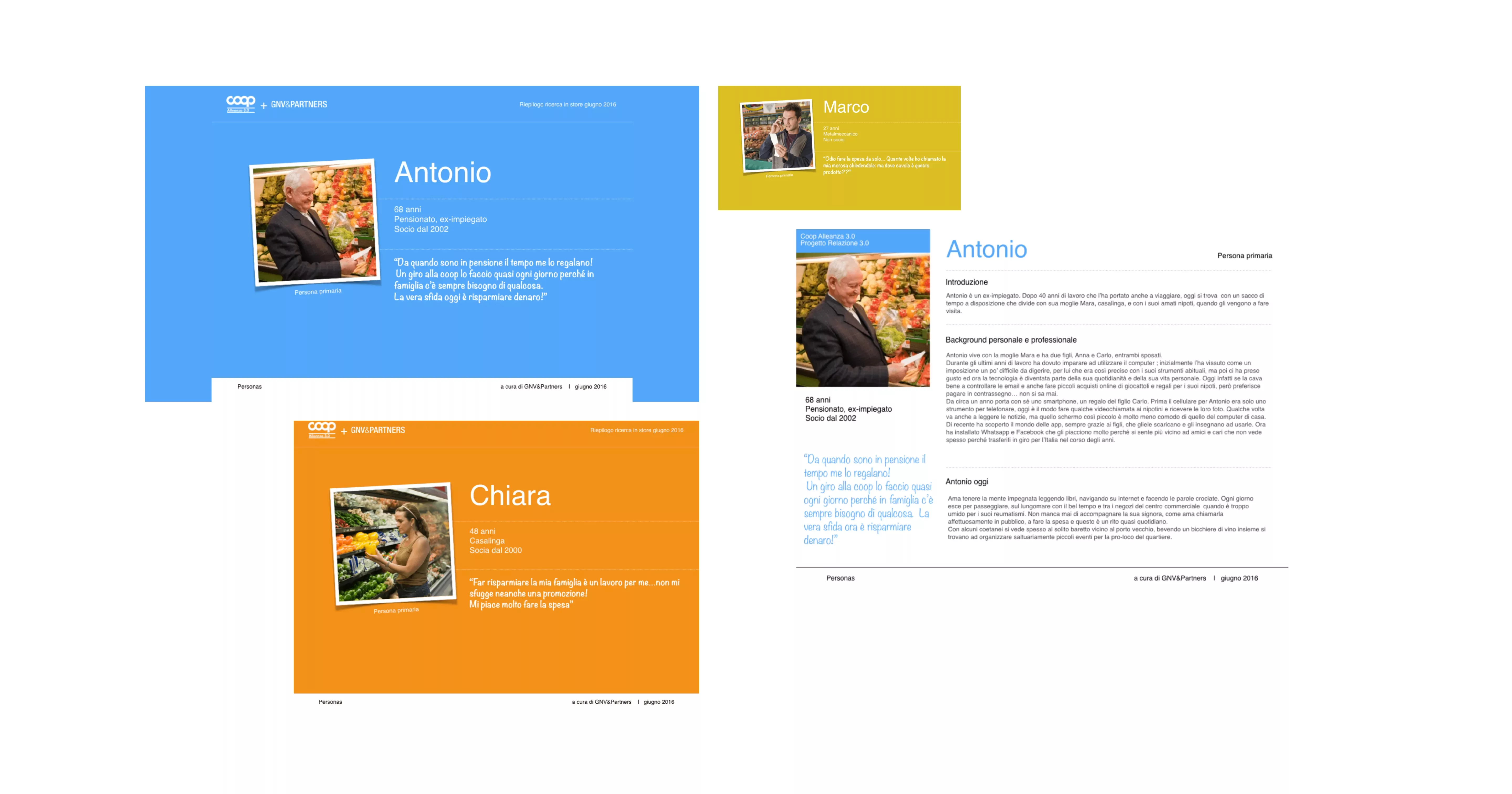 Examples of Personas created for the project