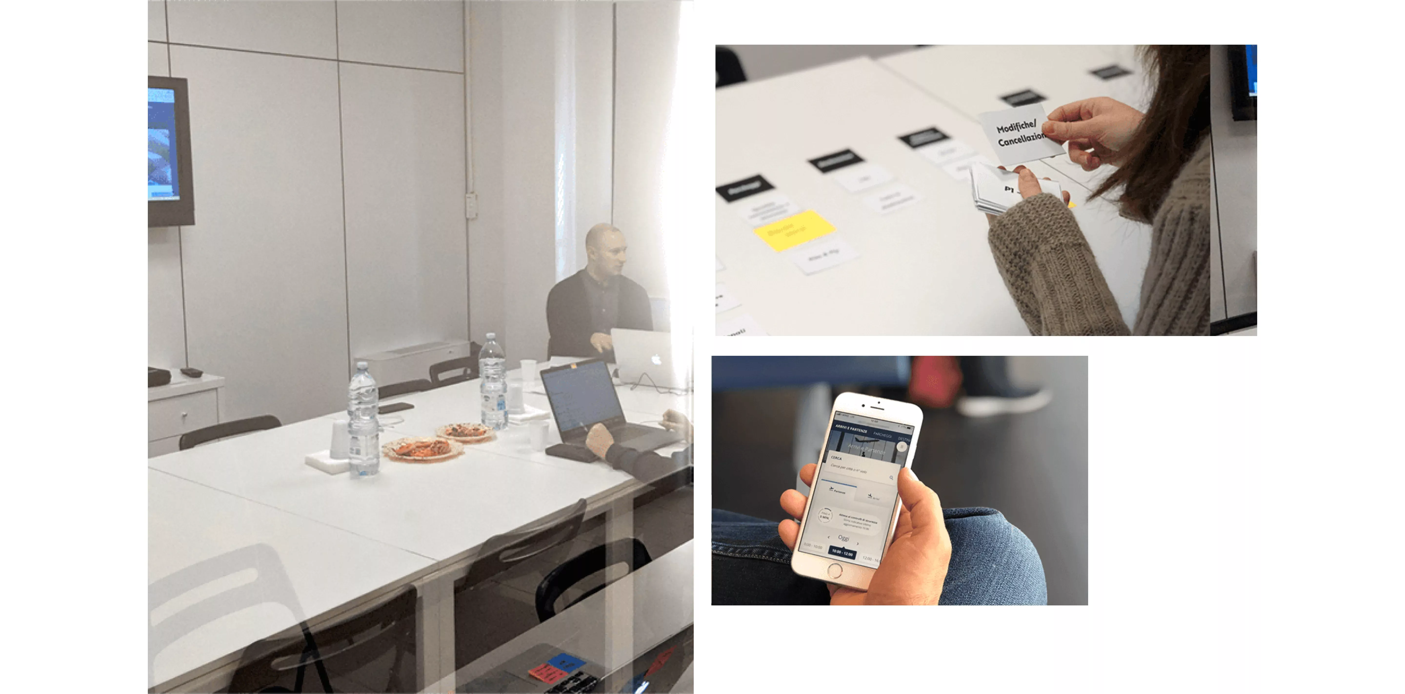Foto da User test e altre attività di progetto